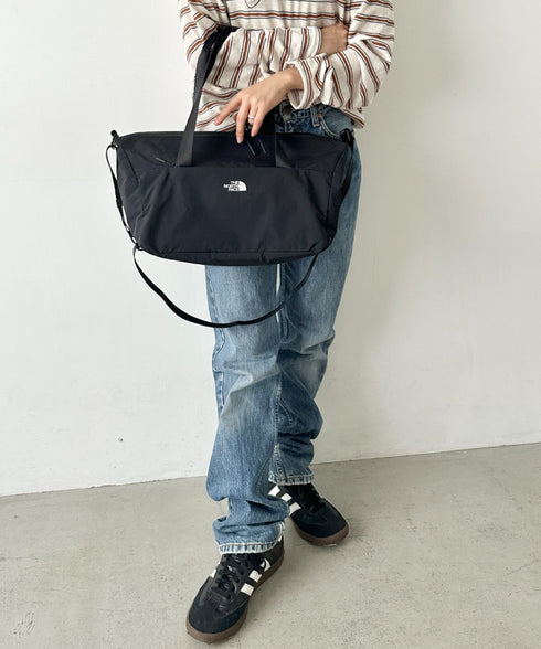 【】THE NORTH FACE(ザ・ノースフェイス)/2WAY 大容量 PC収納可 ショルダー トラベル ダッフルバッグ ロゴプリント/LINDEN DUFFLE BAG S | IM1262063 | ブラック