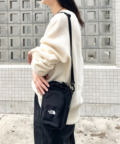 【】THE NORTH FACE(ザ・ノースフェイス)/ロゴプリント ミニマルチポーチ ショルダー スマホショルダー 財布 ポーチ サコッシュ/LINDEN BOTTLE CROSS BAG | IM1262064 | ブラック