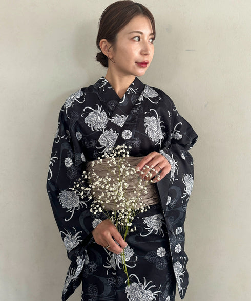 浴衣2点セット(浴衣/帯)選べる6柄♪1枚仕立てで着付け楽々 1人で着られる(浴衣/帯)■動画あり | MD2262041 | その他2