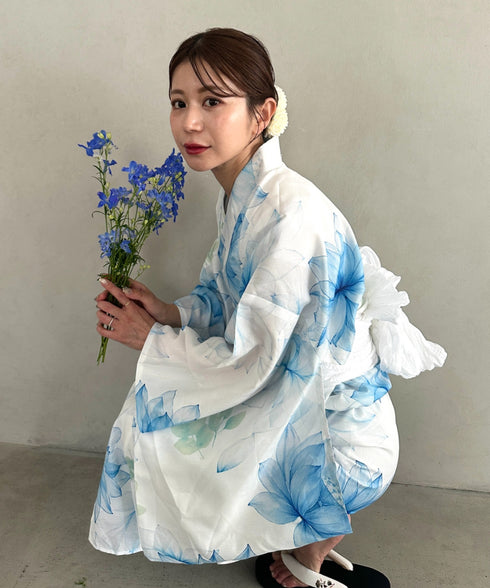 浴衣2点セット(浴衣/帯)選べる6柄♪1枚仕立てで着付け楽々 1人で着られる(浴衣/帯)■動画あり | MD2262041 | その他1