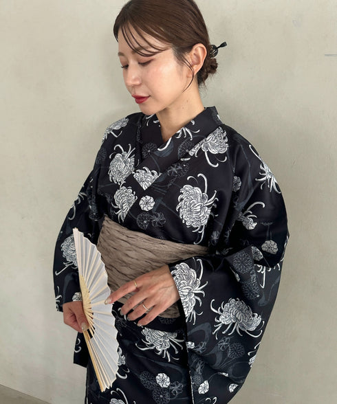 浴衣2点セット(浴衣/帯)選べる6柄♪1枚仕立てで着付け楽々 1人で着られる(浴衣/帯)■動画あり | MD2262041 | その他2