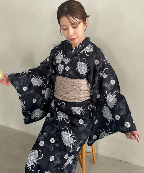 浴衣2点セット(浴衣/帯)選べる6柄♪1枚仕立てで着付け楽々 1人で着られる(浴衣/帯)■動画あり | MD2262041 | その他2