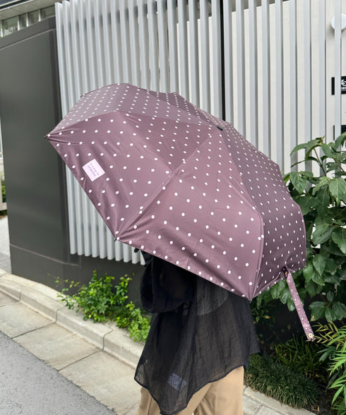 7色展開【晴雨兼用】ドット折り畳み傘 | MD6262045 | ブラウン
