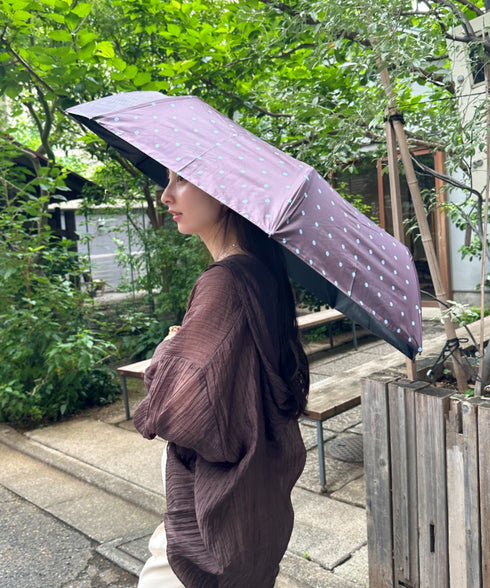7色展開【晴雨兼用】ドット折り畳み傘 | MD6262045 | ダークブラウン