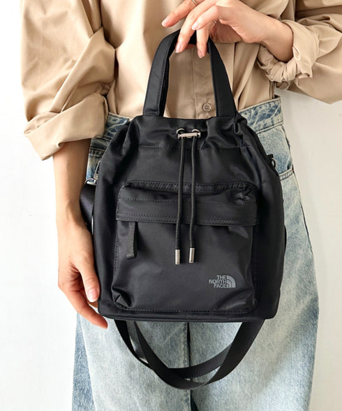 【】THE NORTH FACE(ザ・ノースフェイス)/2WAY ショルダーバッグ ロゴプリント トラベルバケットバッグ/TRAVEL BUCKET BAG | IM1262070 | ブラック