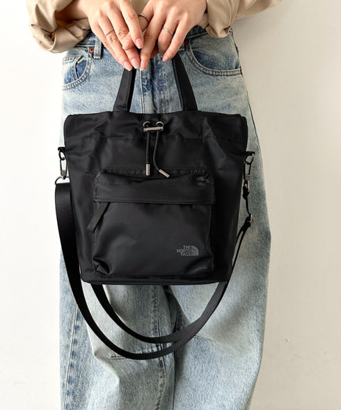 【】THE NORTH FACE(ザ・ノースフェイス)/2WAY ショルダーバッグ ロゴプリント トラベルバケットバッグ/TRAVEL BUCKET BAG | IM1262070 | ブラック