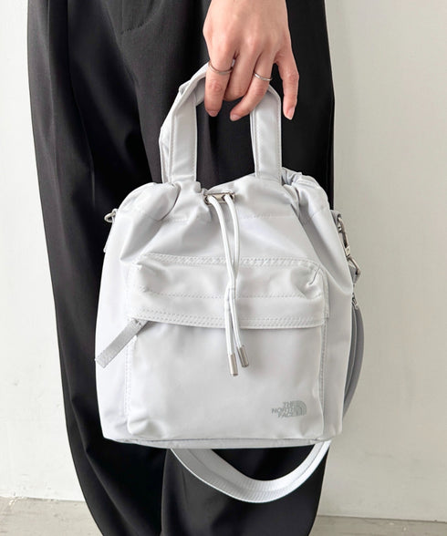 【】THE NORTH FACE(ザ・ノースフェイス)/2WAY ショルダーバッグ ロゴプリント トラベルバケットバッグ/TRAVEL BUCKET BAG | IM1262070 | ライトグレー