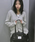 MUCENT(ムセント)/軽量 A4収納可 ロゴパッチ ショルダー トートバッグ/TIVE LEATHER SHOULDER BAG UNISEX | AT1262071 | ブラック