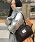 MUCENT(ムセント)/軽量 A4収納可 ロゴパッチ ショルダー トートバッグ/TIVE LEATHER SHOULDER BAG UNISEX | AT1262071 | ブラウン
