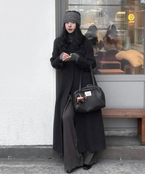 MUCENT(ムセント)/軽量 A4収納可 ロゴパッチ ショルダー トートバッグ/TIVE LEATHER SHOULDER BAG UNISEX | AT1262071 | ブラック