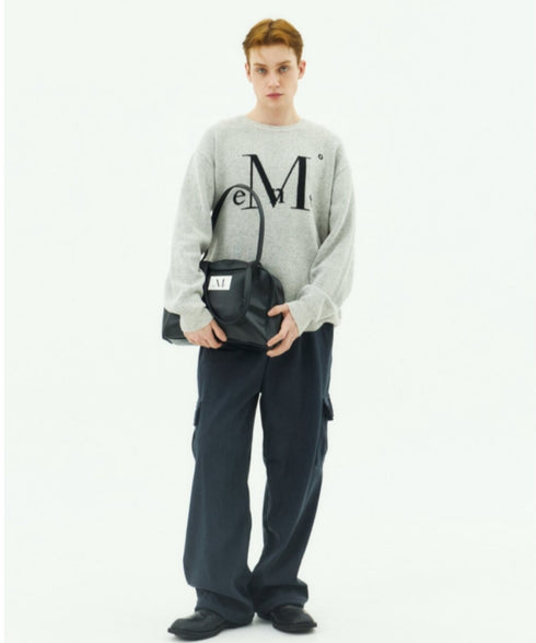 MUCENT(ムセント)/軽量 A4収納可 ロゴパッチ ショルダー トートバッグ/TIVE LEATHER SHOULDER BAG UNISEX | AT1262071 | ブラック