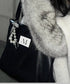 MUCENT(ムセント)/軽量 A4サイズ収納可 ロゴパッチ サイド ジッパー ショルダー トート バッグ/RIENNE SIDE ZIPPER LEATHER SHOULDER BAG | AT1262072 | ブラック