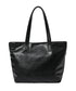 MUCENT(ムセント)/軽量 A4サイズ収納可 ロゴパッチ サイド ジッパー ショルダー トート バッグ/RIENNE SIDE ZIPPER LEATHER SHOULDER BAG | AT1262072 | ブラック