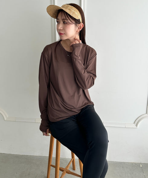 水着5点セットタンキニ上下レギンス長袖トップスショートパンツ 大人水着 UVカット セパレートトレーニングウェア 水陸両用 | MD2262053 | ブラウン