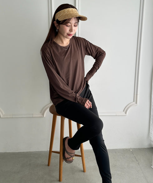 水着5点セットタンキニ上下レギンス長袖トップスショートパンツ 大人水着 UVカット セパレートトレーニングウェア 水陸両用 | MD2262053 | ブラウン