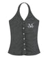 MUCENT(ムセント)/ホルターネック スリーブレス クロップ タンクトップ/MERA HALTER NECK CROP SLEEVELESS | AT2262078 | チャコールグレー