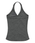MUCENT(ムセント)/ホルターネック スリーブレス クロップ タンクトップ/MERA HALTER NECK CROP SLEEVELESS | AT2262078 | チャコールグレー