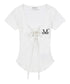 MUCENT(ムセント)/サロン アイレット レースアップ スリムフィット クロップド Tシャツ 半袖 /SARON EYELET LACE-UP SLIM FIT HALF T | AT2262079 | ホワイト