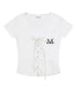 MUCENT(ムセント)/ルケ アイレット レースアップ コルセット 半袖 Tシャツ/LUKE EYELET LACE-UP CORSET HALF T | AT2262080 | ホワイト