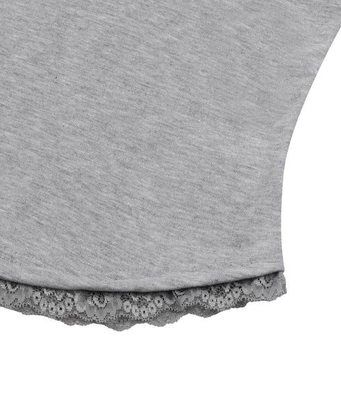 MUCENT(ムセント)/アセン レース スリムフィット フード スリーブレス タンクトップ/ASEN LACE SLIM HOOD SLEEVELESS | AT2262081 | グレー