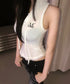 MUCENT(ムセント)/アセン レース スリムフィット フード スリーブレス タンクトップ/ASEN LACE SLIM HOOD SLEEVELESS | AT2262081 | ホワイト