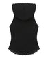 MUCENT(ムセント)/アセン レース スリムフィット フード スリーブレス タンクトップ/ASEN LACE SLIM HOOD SLEEVELESS | AT2262081 | ブラック