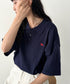 POLOCHAMPS(ポロチャンプス)/ワンポイント刺繍 ポロシャツ 半端袖 オーバーFIT/POLOSHIRT | IM2262084 | ネイビー