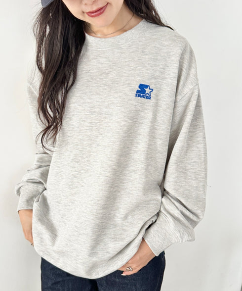 STARTER(スターター)/ワンポイント 刺繍 クルーネック スウェット | IM2263006 | グレー