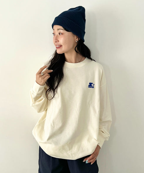 STARTER(スターター)/ワンポイント 刺繍 クルーネック スウェット | IM2263006 | アイボリー