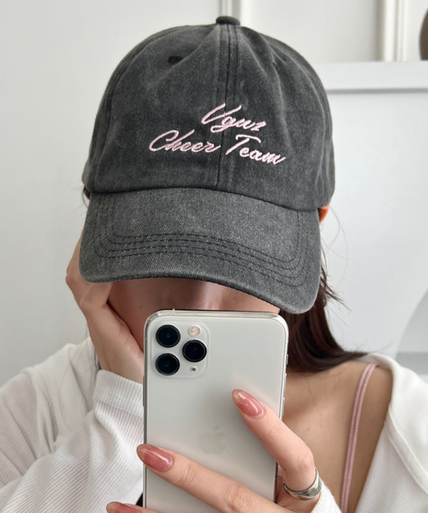 【ヴィンテージ加工・刺繍ロゴ】ウォッシュドベースボールキャップ ローキャップ | WR5265065 | ブラック