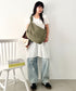 【A4収納可・軽量】大容量ムーンショルダーバッグ | WR1265066 | カーキ