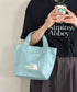 THE NORTH FACE(ザ・ノースフェイス)/ミニキャンバストートバッグ サブバッグ ロゴプリント コットントート/TNF LOGO COTTON BAG S | IM1262086 | ターコイズブルー
