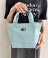 THE NORTH FACE(ザ・ノースフェイス)/ミニキャンバストートバッグ サブバッグ ロゴプリント コットントート/TNF LOGO COTTON BAG S | IM1262086 | ターコイズブルー