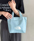 THE NORTH FACE(ザ・ノースフェイス)/ミニキャンバストートバッグ サブバッグ ロゴプリント コットントート/TNF LOGO COTTON BAG S | IM1262086 | ターコイズブルー