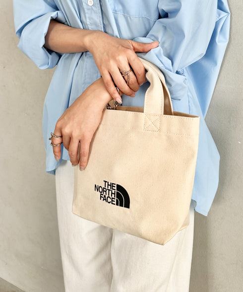 THE NORTH FACE(ザ・ノースフェイス)/ミニキャンバストートバッグ サブバッグ ロゴプリント コットントート/TNF LOGO COTTON BAG S | IM1262086 | クリーム