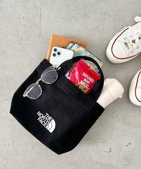 THE NORTH FACE(ザ・ノースフェイス)/ミニキャンバストートバッグ サブバッグ ロゴプリント コットントート/TNF LOGO COTTON BAG S | IM1262086 | ブラック