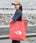 THE NORTH FACE(ザ・ノースフェイス)/A4対応 大容量 ロゴプリント コットン キャンバストートバッグ/TNF LOGO COTTON BAG M | IM1262087 | オレンジ
