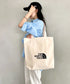 THE NORTH FACE(ザ・ノースフェイス)/A4対応 大容量 ロゴプリント コットン キャンバストートバッグ/TNF LOGO COTTON BAG M | IM1262087 | クリーム