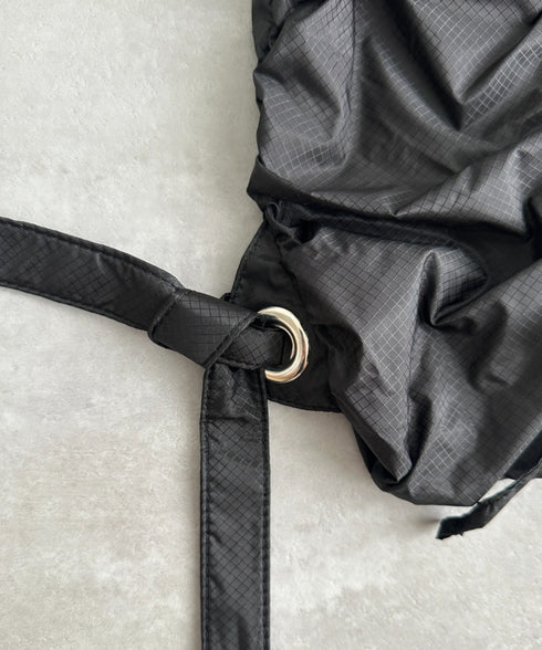 THE NORTH FACE(ザ・ノースフェイス)/超軽量 ナップサック ロゴプリント ドローストリングバッグ/BONNEY SR DRAWSTRING BAG | IM1262090 | ホワイト