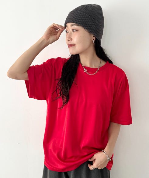 【NEWTRAL(ニュートラル)】/無地 クルーネック 半袖 Tシャツ ドライメッシュ/208 4.2oz Basic Dry Mesh Tee | NT2009008 | レッド
