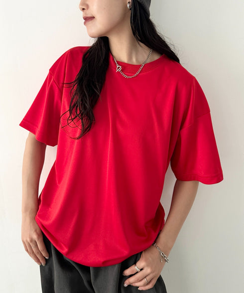 【NEWTRAL(ニュートラル)】/無地 クルーネック 半袖 Tシャツ ドライメッシュ/208 4.2oz Basic Dry Mesh Tee | NT2009008 | レッド