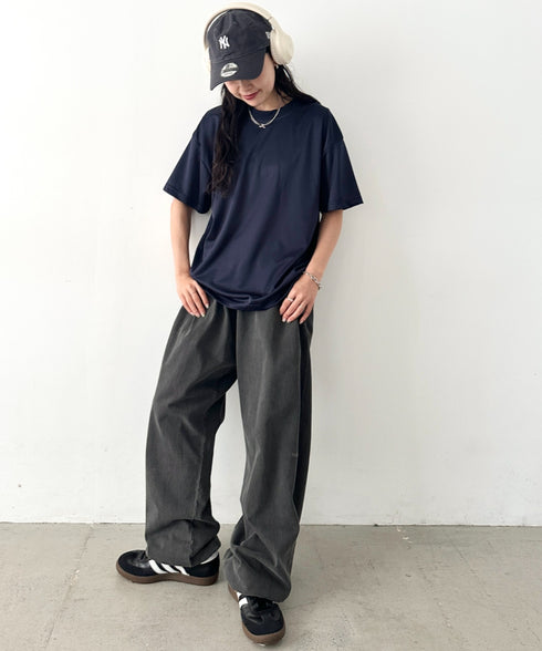 【NEWTRAL(ニュートラル)】/無地 クルーネック 半袖 Tシャツ ドライメッシュ/208 4.2oz Basic Dry Mesh Tee | NT2009008 | ネイビー