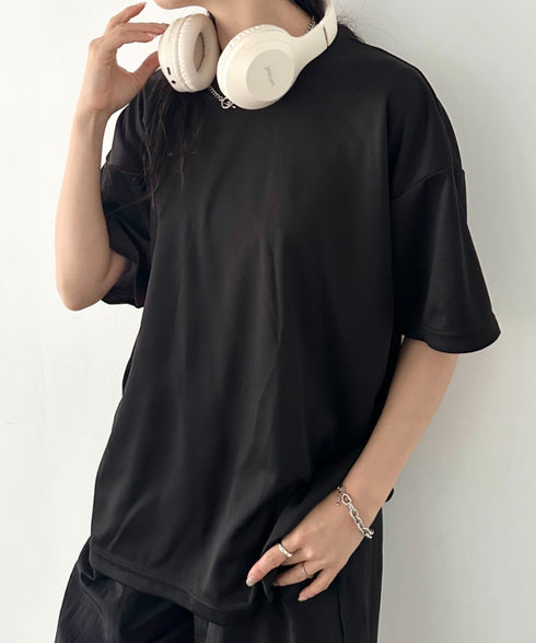 【NEWTRAL(ニュートラル)】/無地 クルーネック 半袖 Tシャツ ドライメッシュ/208 4.2oz Basic Dry Mesh Tee | NT2009008 | ブラック