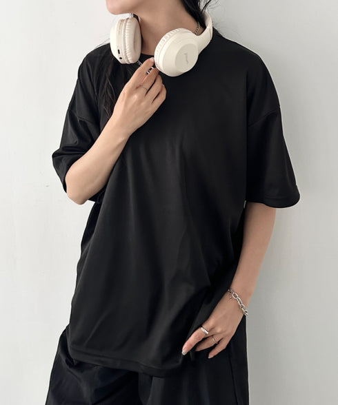 【NEWTRAL(ニュートラル)】/無地 クルーネック 半袖 Tシャツ ドライメッシュ/208 4.2oz Basic Dry Mesh Tee | NT2009008 | ブラック