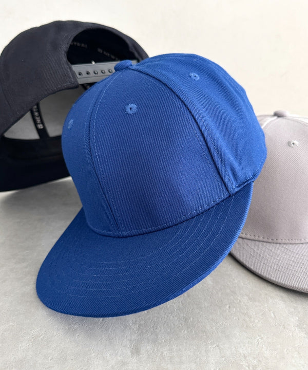 【NEWTRAL(ニュートラル)】/無地 平つば キャップ /501 Standard Basebll Cap | NT5009001 | ブルー