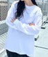 THE NORTH FACE(ザ・ノースフェイス)/ワンポイント ロゴプリント クルーネック 長袖 無地 ロンT /M'S EVERLITTE L/S TEE | IM2263012 | ホワイト