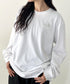 THE NORTH FACE(ザ・ノースフェイス)/ワンポイント ロゴプリント クルーネック 長袖 無地 ロンT /M'S EVERLITTE L/S TEE | IM2263012 | ホワイト