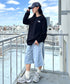 THE NORTH FACE(ザ・ノースフェイス)/ワンポイント ロゴプリント クルーネック 長袖 無地 ロンT /M'S EVERLITTE L/S TEE | IM2263012 | ブラック