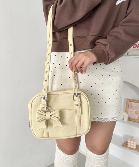 リボンチャームスクエアボストンバッグ | SL1266019 | イエロー
