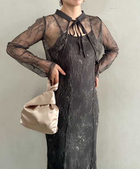 総レース3WAYマーメイドドレス パーティードレス 結婚式 お呼ばれ オケージョンドレス | MD2263010 | チャコールグレー